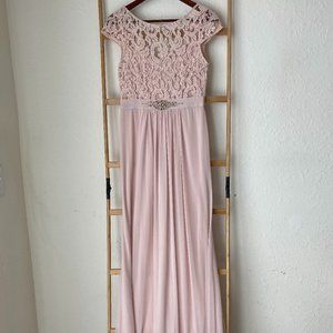 Adrianna Papell Blush Bridesmades Dress